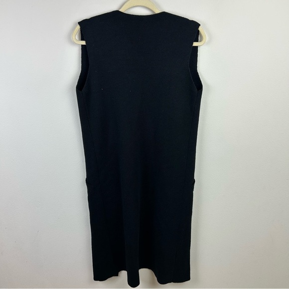 Cocogio Made in Italy Merino Wool blend sleeveless duster black size: S/M - Picture 9 of 9